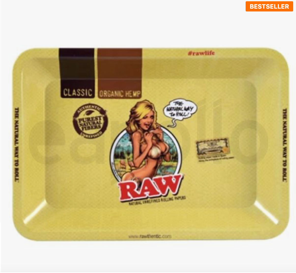 RAW Mini Metal Tray "Girl Design" - 18 x 12.5cm