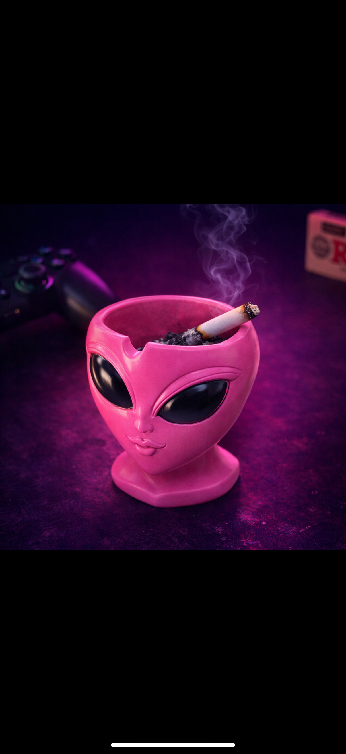 Wise Skies Alien Head Ashtray- Pink