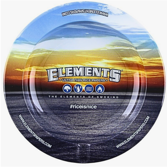Elements Round Metal Ashtray - Blue (14cm)