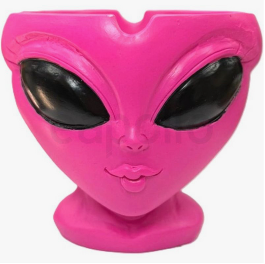 Wise Skies Alien Head Ashtray- Pink