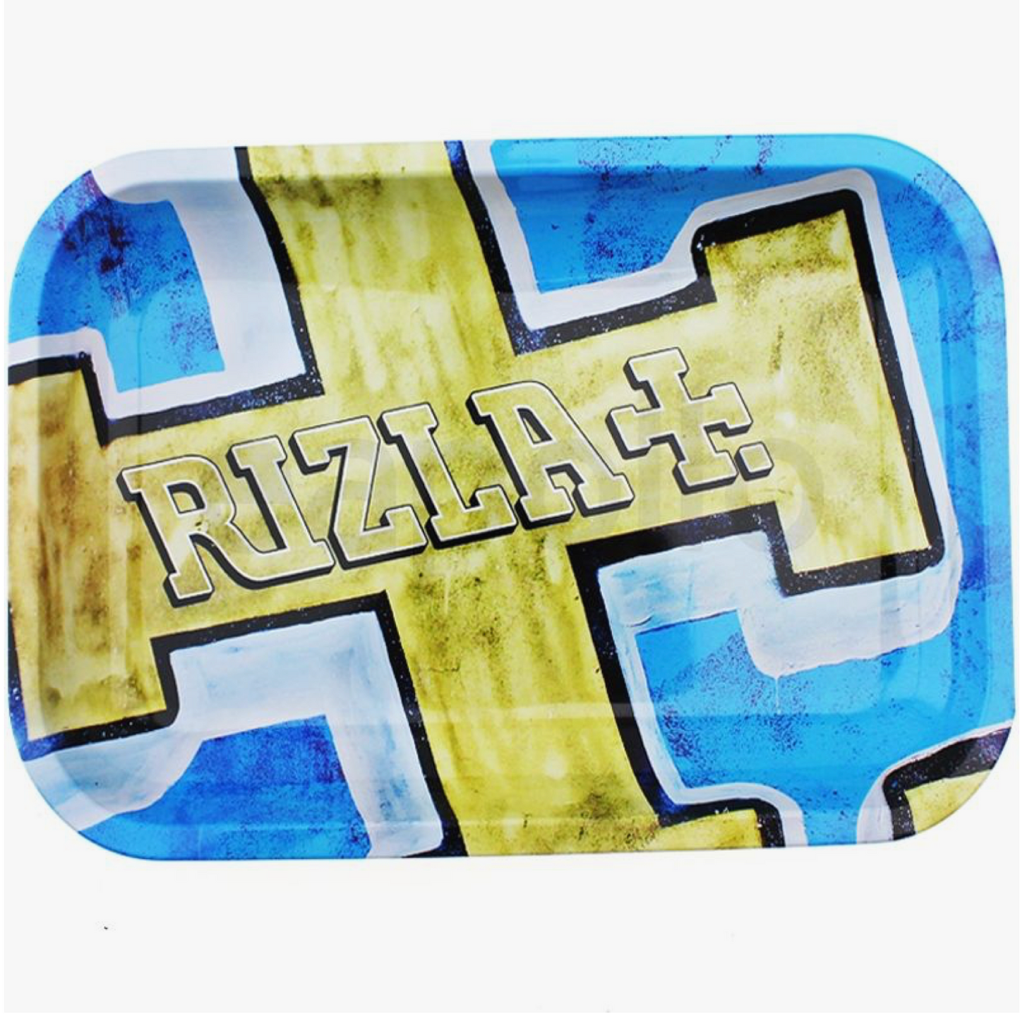 Rizla Gold/Blue Logo Metal Tray - Small (27 x 17 cm)