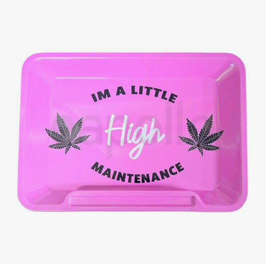 Wise Skies Small Rolling Tray "High Maintenance"